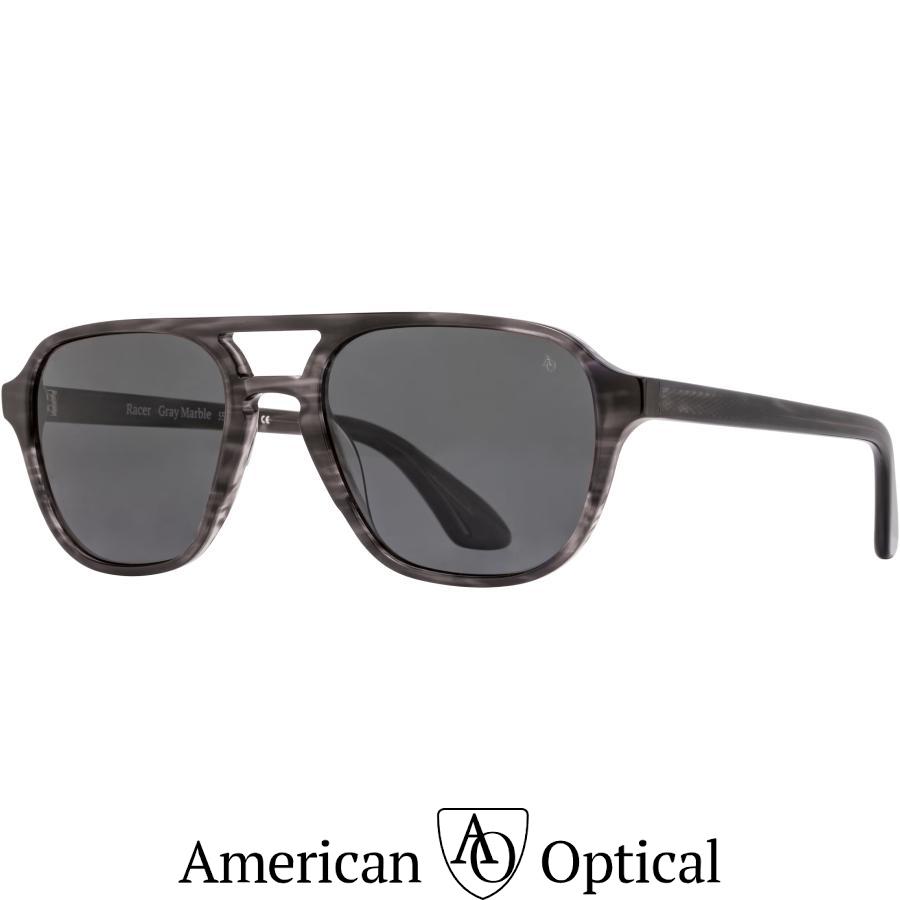 American Optical アメリカン オプティカル Racer レーサー Col.3 Gray Marble グレーマーブル ツーブリッジ ティアドロップタイプ サングラス 正規取扱店 | AMERICAN OPTICAL