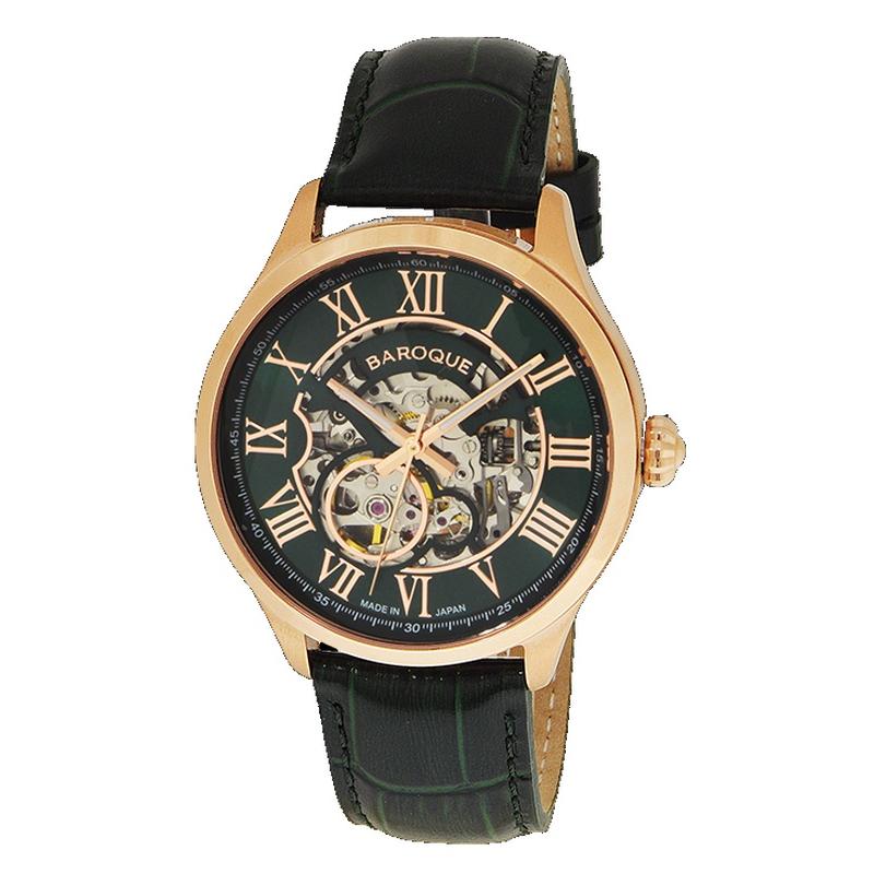 【売り尽くしセール！】BAROQUE バロック BA2006RG-19GR グリーン 自動巻き | BAROQUE
