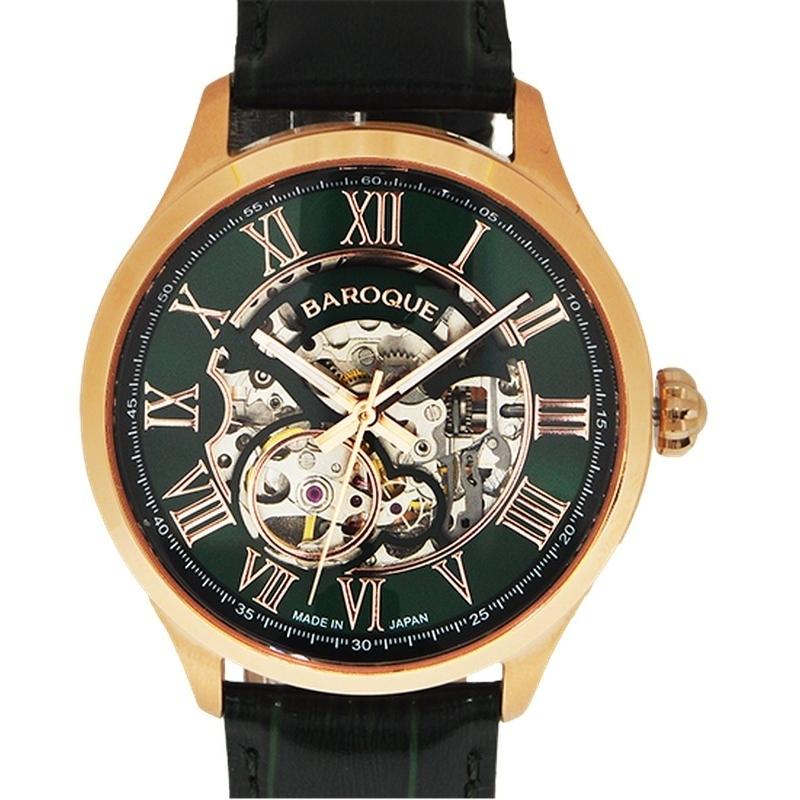 【売り尽くしセール！】BAROQUE バロック BA2006RG-19GR グリーン 自動巻き | BAROQUE | 01