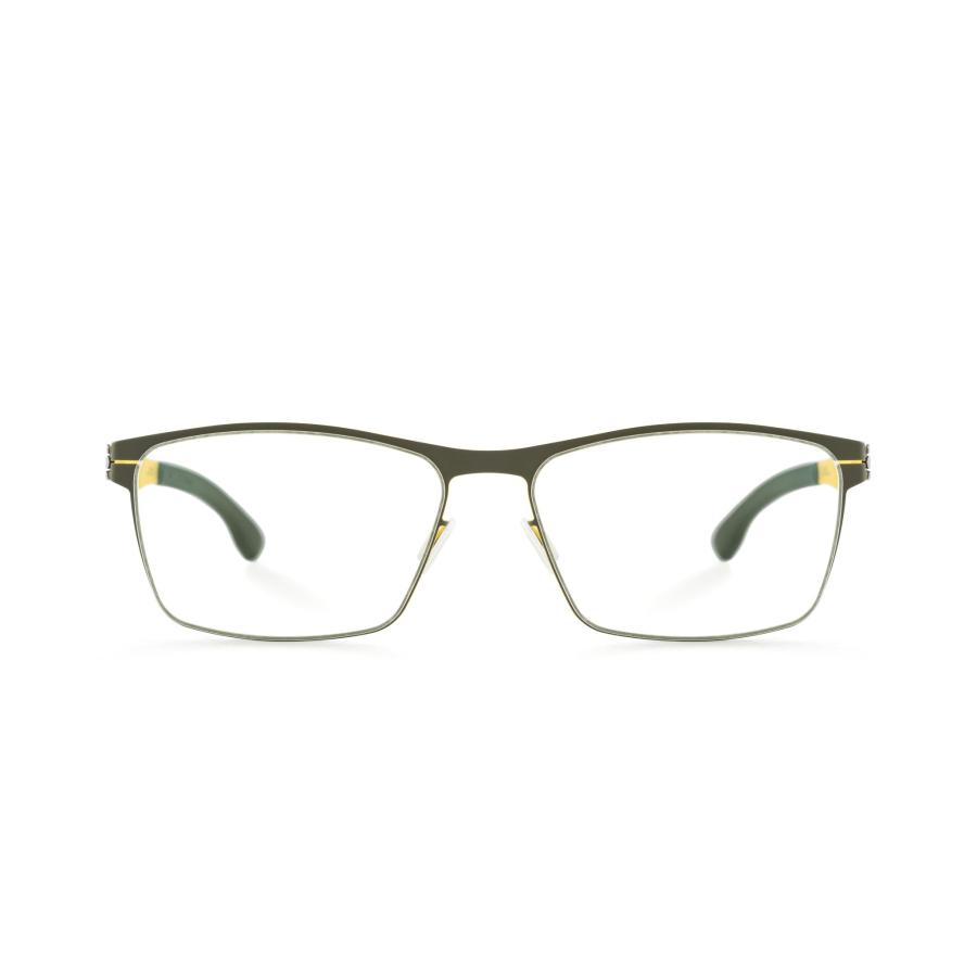 ic! berlin アイシー! ベルリン Stuart L. Col.Lemon Tree 黄色×ダークグリーン メガネ メタルフレーム スクエアタイプ 正規輸入品 | ic!berlin | 01
