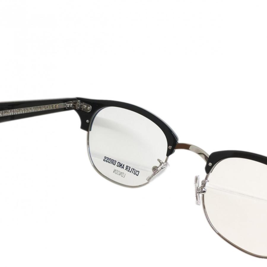 CUTLER AND GROSS カトラーアン ドグロス メガネ サーモントブロータイプフレーム 1333-01 BLACK 黒×シルバー 正規輸入品 | CUTLER AND GROSS | 05
