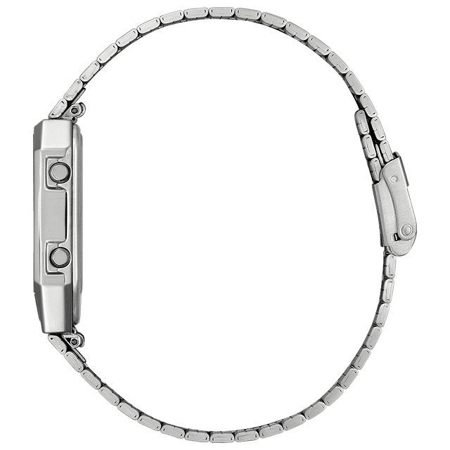 CITIZEN シチズン RECORD LABEL レコードレーベル JG2101-78E 復刻 スクエア アナデジ 温度計 シルバー | CITIZEN | 01