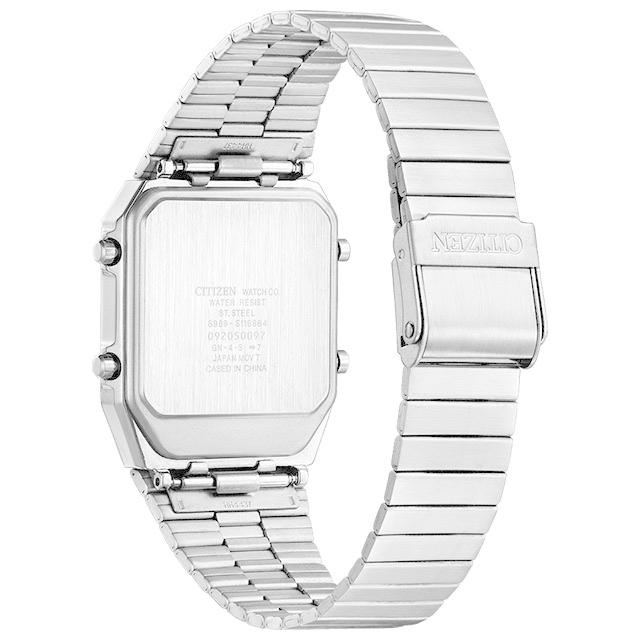 CITIZEN シチズン RECORD LABEL レコードレーベル JG2101-78E 復刻 スクエア アナデジ 温度計 シルバー | CITIZEN | 02