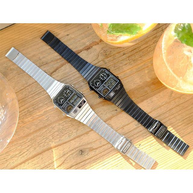 CITIZEN シチズン RECORD LABEL レコードレーベル JG2101-78E 復刻 スクエア アナデジ 温度計 シルバー | CITIZEN | 04