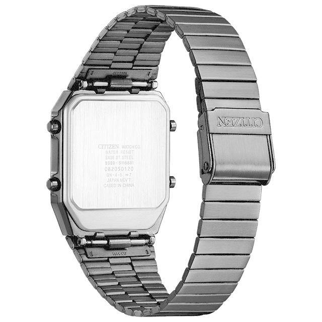 CITIZEN シチズン RECORD LABEL レコードレーベル JG2105-93E 復刻 スクエア アナデジ 温度計 ブラック | CITIZEN | 02