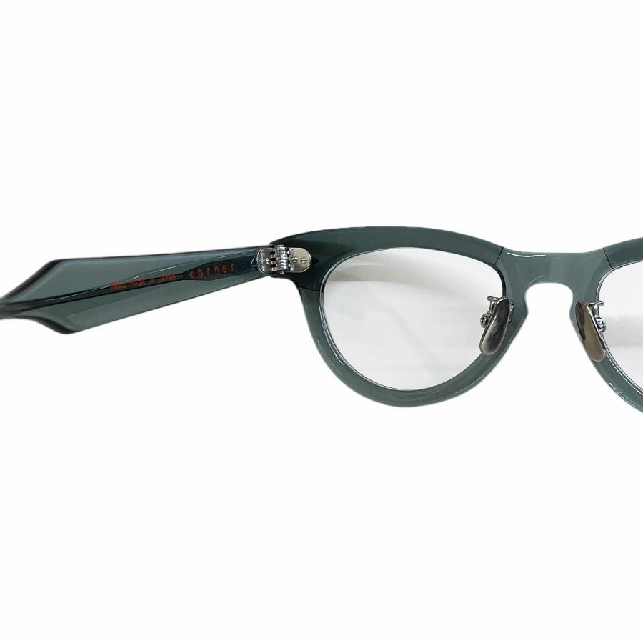 corner コーナー Night Bird ナイトバード Col.9 MIL Grey / Clear Flat Lenses フォックスタイプ メガネ 正規取扱店 | corner | 05
