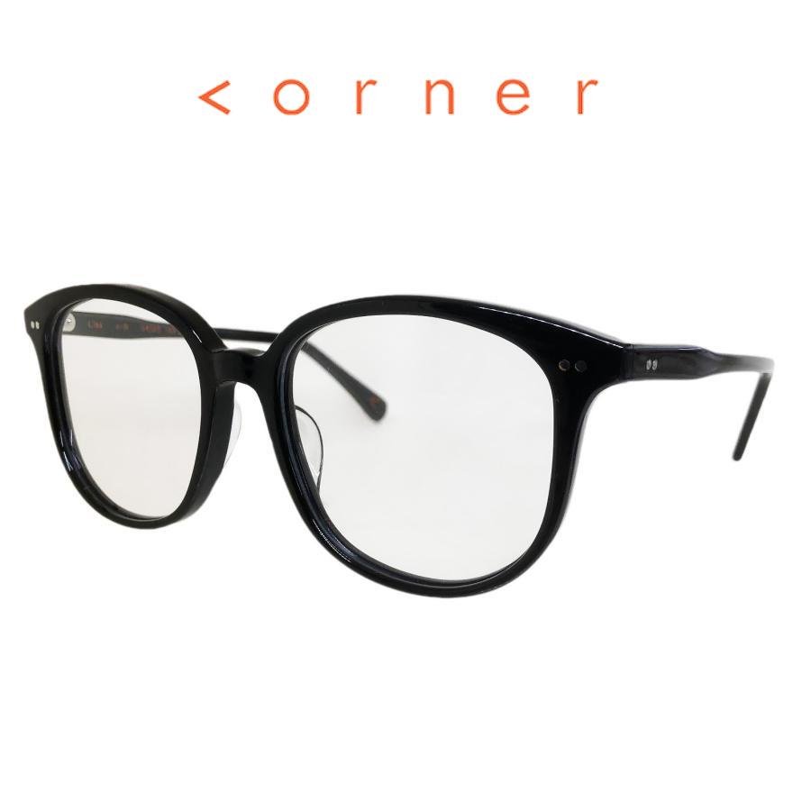 corner コーナー Lisa リサ Col.0 Black / Clear 2curved Lenses Sublimationシリーズ メガネ 正規取扱店 | corner