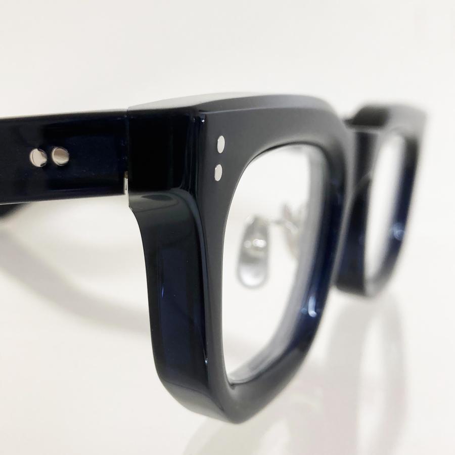 corner コーナー Godard ゴダール Col.11 Black in Blue 黒×青 / Clear Flat Lenses 限定色 スクエア メガネ 正規取扱店 | corner | 04