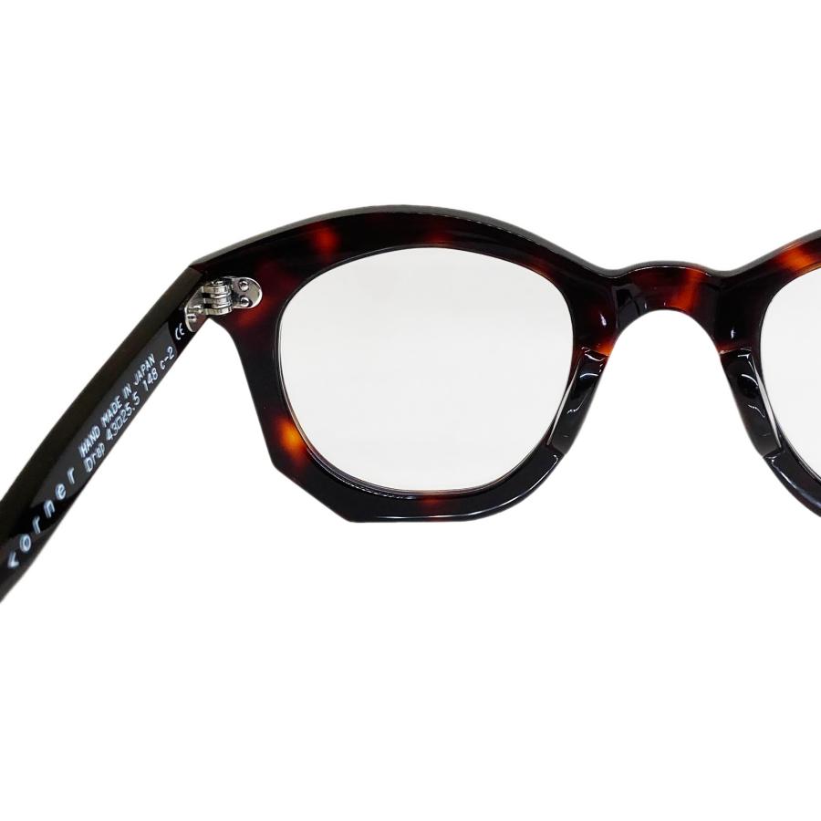 corner コーナー Drop ドラ Col.2 Tortoise べっ甲色 / Clear Flat Lenses 4mm厚 ボストン メガネ 正規取扱店 | corner | 05