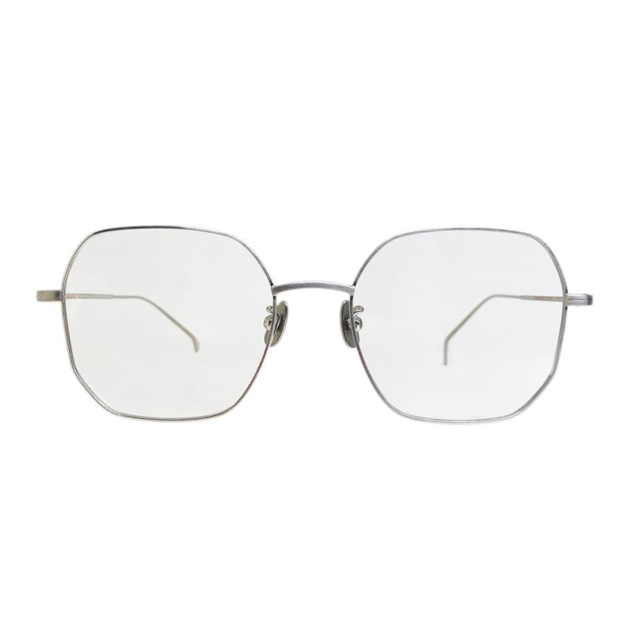 corner コーナー Brautigan/ブローティガン Col.M1M Matte Silver 2カーブクリアレンズ チタン メタルフレーム メガネ 正規取扱店 | corner | 01
