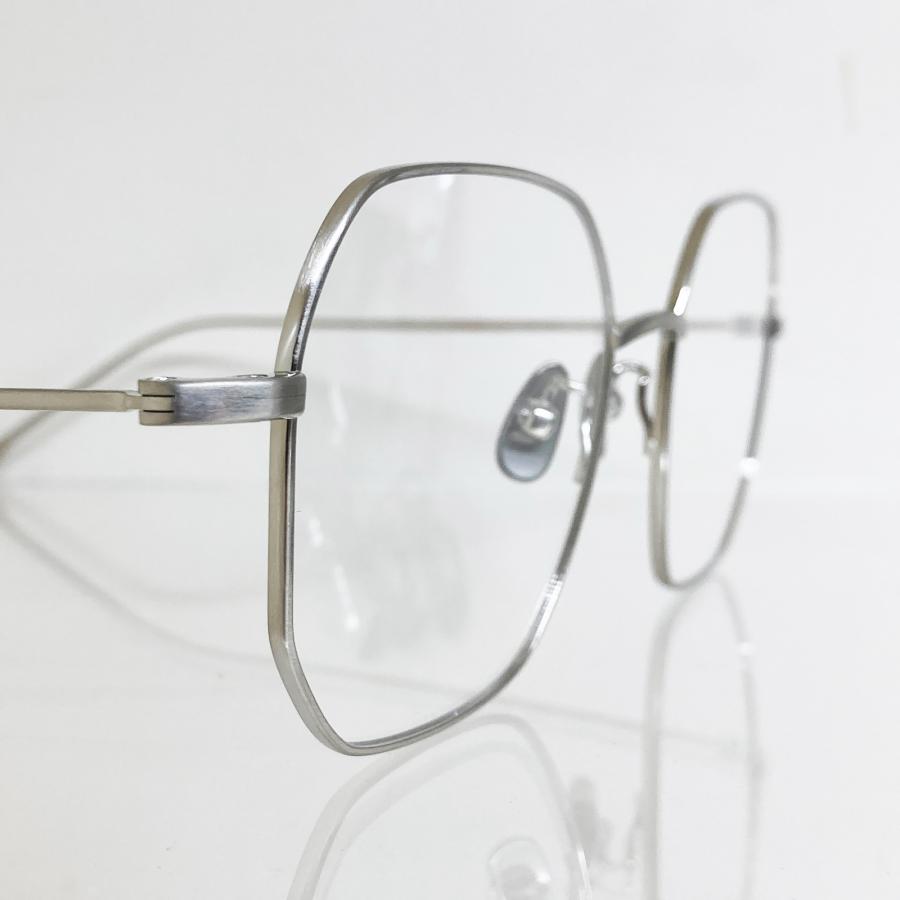 corner コーナー Brautigan/ブローティガン Col.M1M Matte Silver 2カーブクリアレンズ チタン メタルフレーム メガネ 正規取扱店 | corner | 04