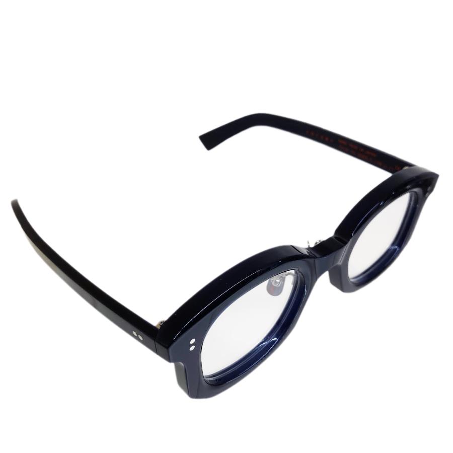corner コーナー Toile/トワル Col.11 Black in Blue / Clear Flat Lenses クラウンパント×ウェリントン Sublimationシリーズ メガネ 正規取扱店 | corner | 03