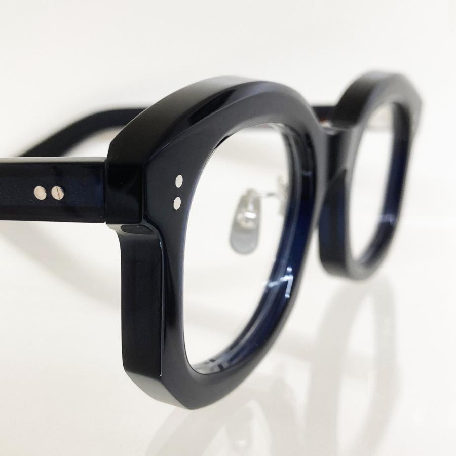 corner コーナー Toile/トワル Col.11 Black in Blue / Clear Flat Lenses クラウンパント×ウェリントン Sublimationシリーズ メガネ 正規取扱店 | corner | 04