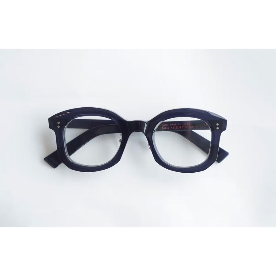 corner コーナー Toile/トワル Col.11 Black in Blue / Clear Flat Lenses クラウンパント×ウェリントン Sublimationシリーズ メガネ 正規取扱店 | corner | 06