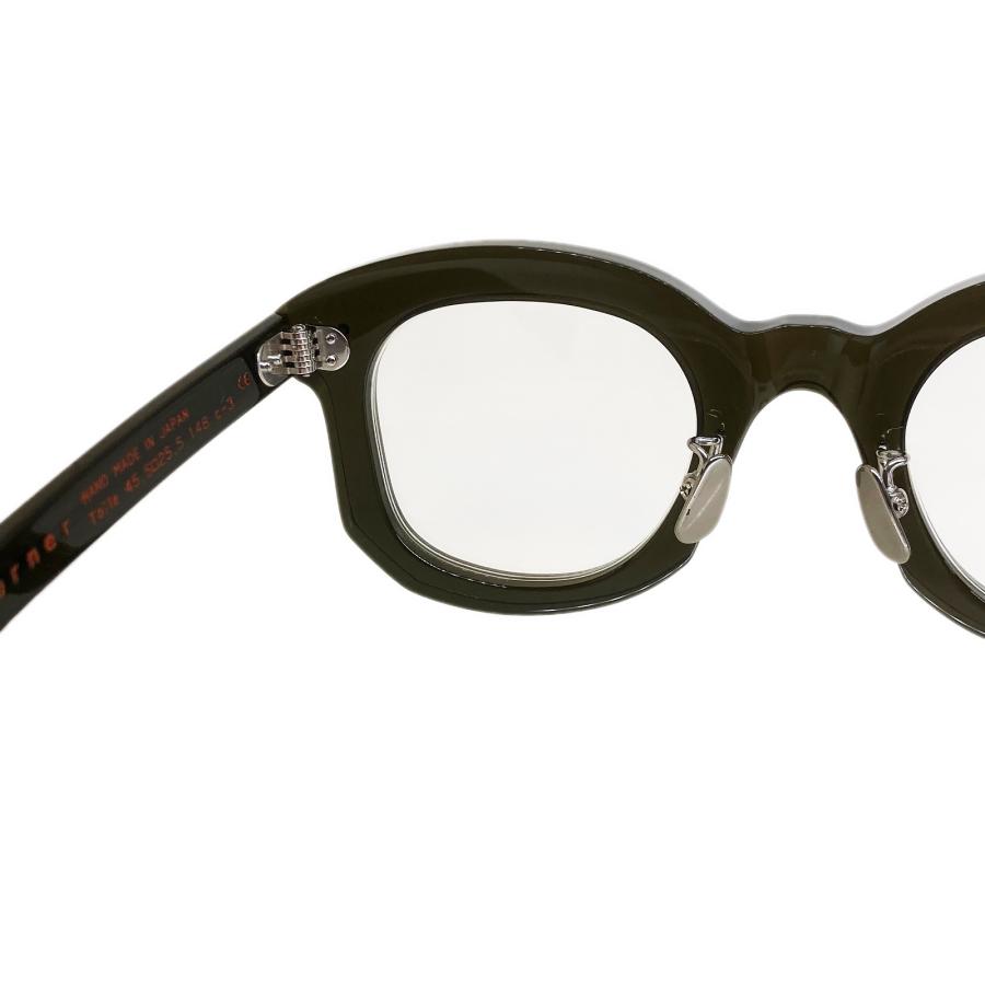 corner コーナー Toile/トワル Col.3 Olive / Clear Flat Lenses クラウンパント×ウェリントン Sublimationシリーズ メガネ 正規取扱店 | corner | 05