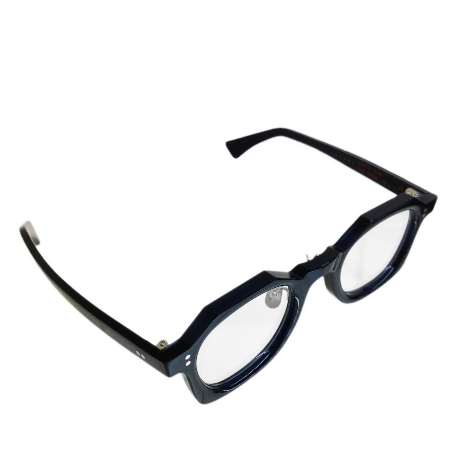 corner コーナー Coat/コート Col.11 Black in Blue 黒×紺 / Clear Flat Lenses ウェリントン フレンチヴィンテージ Ascend seriesシリーズ メガネ 正規取扱店 | corner | 03