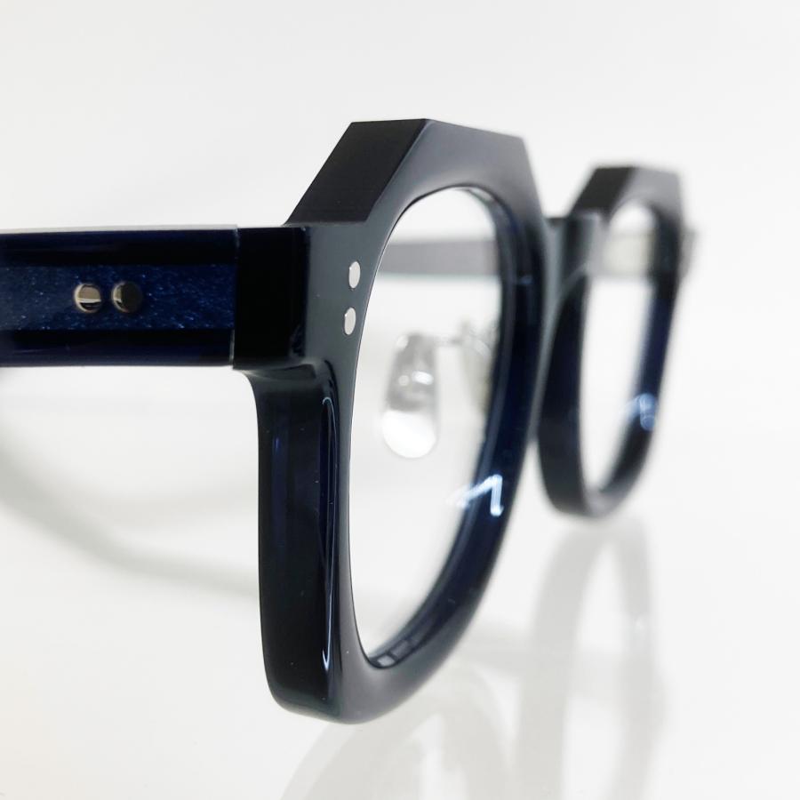 corner コーナー Coat/コート Col.11 Black in Blue 黒×紺 / Clear Flat Lenses ウェリントン フレンチヴィンテージ Ascend seriesシリーズ メガネ 正規取扱店 | corner | 04
