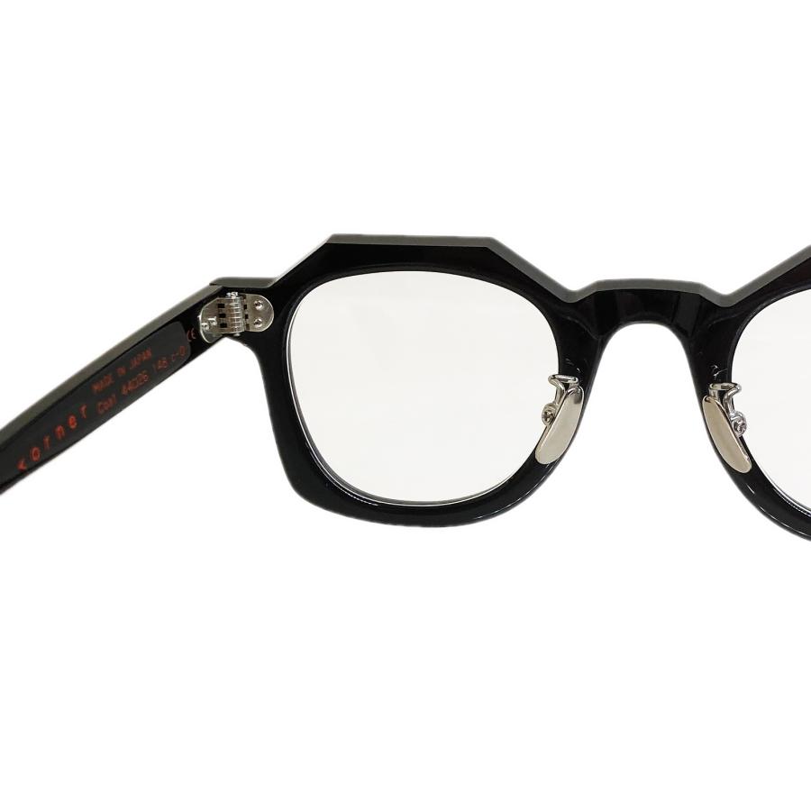 corner コーナー Coat/コート Col.0 Black 黒 / Clear Flat Lenses ウェリントン フレンチヴィンテージ Ascend seriesシリーズ メガネ 正規取扱店 | corner | 05