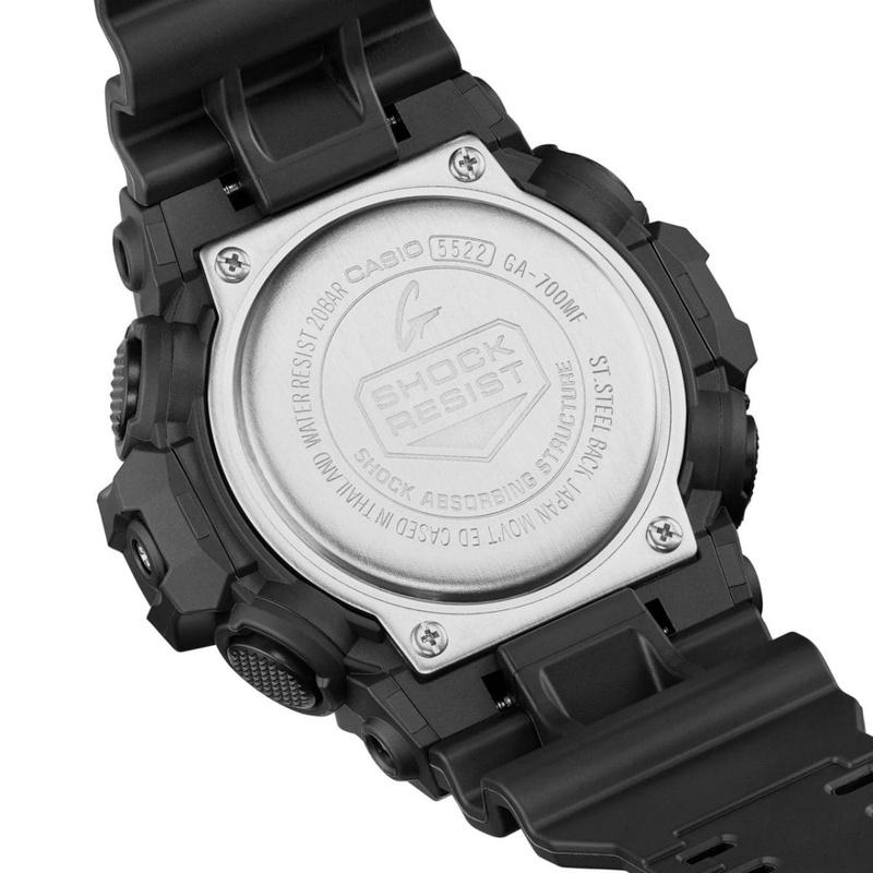 CASIO カシオ G-SHOCK ジーショック GA-700MF-1AJF Multi Fluorescent colorシリーズ アナデジ マットブラックの画像