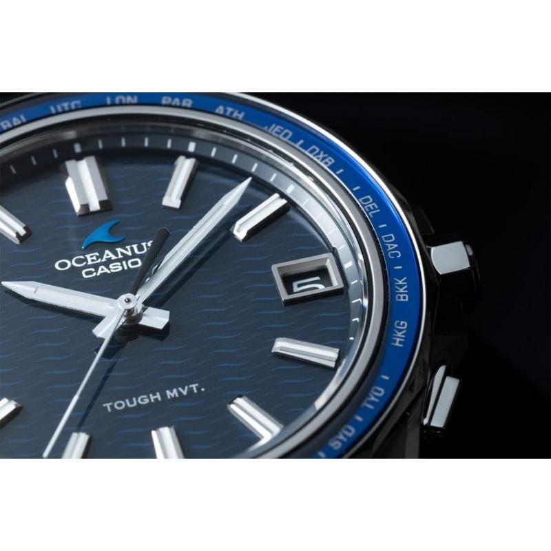 CASIO カシオ OCEANUS オシアナス OCW-S400-2AJF Manta マンタ 3針 カレンダー チタンバンド モバイルリンク ソーラー電波 ブルー | OCEANUS | 05
