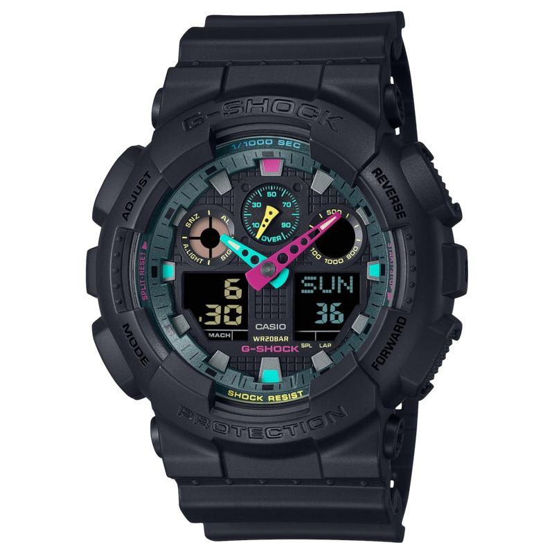 Casio G-Shock GA-100MF-1AJF – Orologio Multi Fluorescente Colorato, Solare E Bluetooth, Importato Dal Giappone