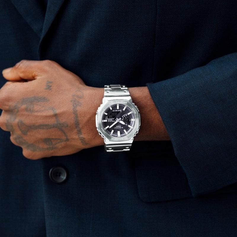 CASIO カシオ G-SHOCK ジーショック GM-B2100SD-1AJF モバイルリンク ソーラー電波 シルバー×ブラック | G-SHOCK | 06