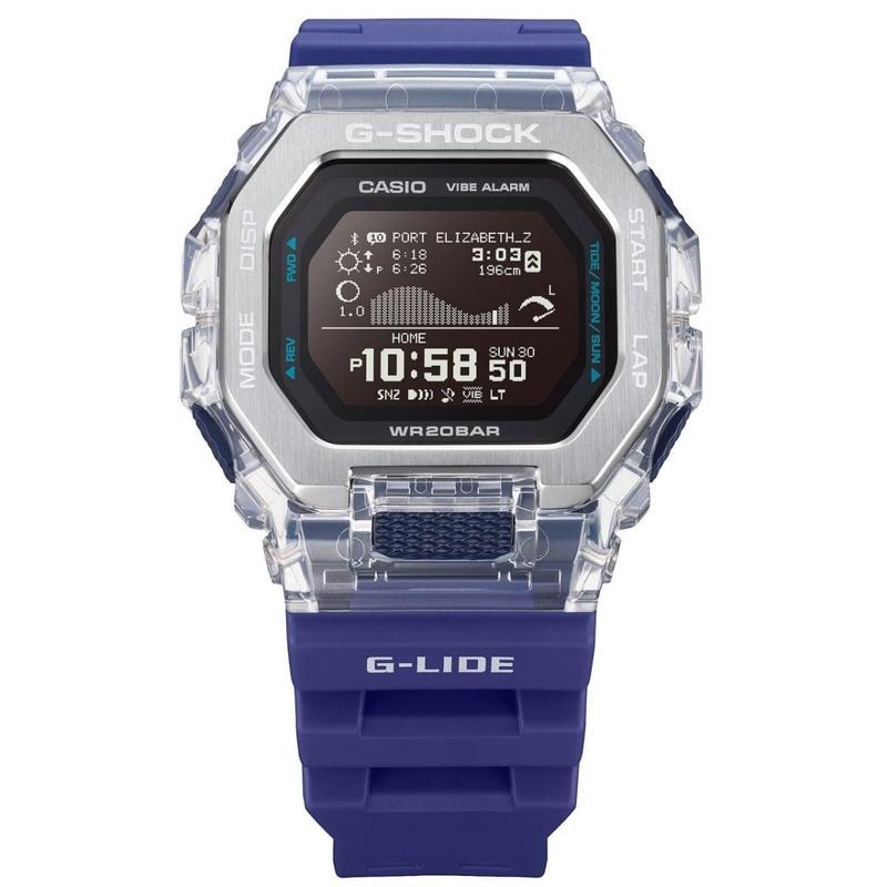 CASIO カシオ G-SHOCK ジーショック GBX-100S-2JF G-LIDE モバイルリンク タイドグラフ トレーニングログ ブルー | G-SHOCK | 01