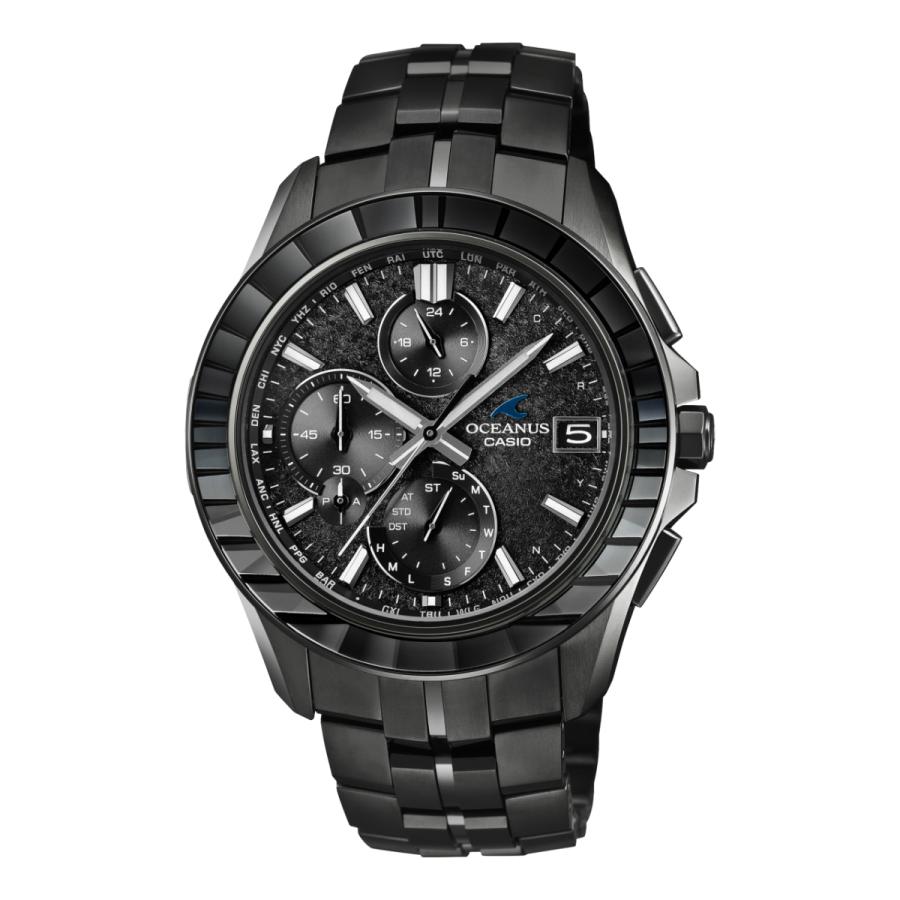 CASIO カシオ OCEANUS オシアナス OCW-S7000CN-1AJF Manta マンタ [CALM NIGHT] 江戸切子 日本製 チタン モバイルリンク ソーラー電波 世界限定1,000本 | Manta（OCEANUS）