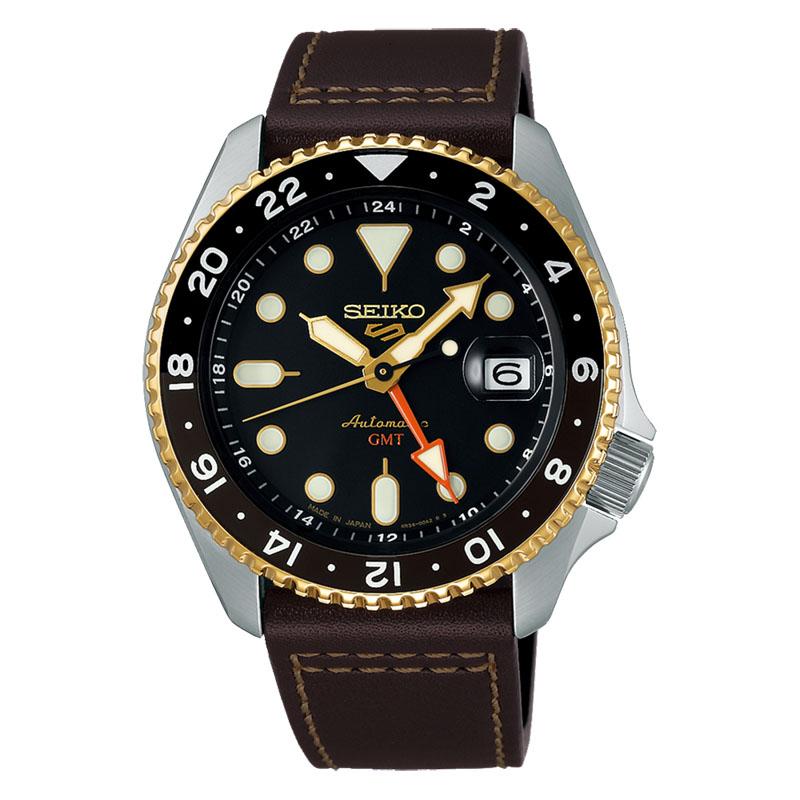 SEIKO セイコー 5 SPORTS SBSC020 SKX Sports Style GMTモデル ブラック カーフ 手巻付き自動巻 | Seiko 5 Sports