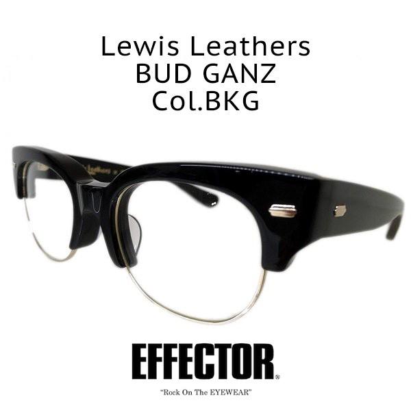 EFFECTOR エフェクター fuzzベース ブロータイプ メガネ Lewis Leathers ルイスレザーコラボモデル 限定GOLD鋲  BUD GANZ Col.BK 黒/ゴールド 正規取扱店 | EFFECTOR