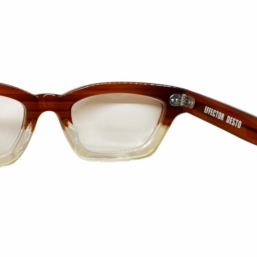 EFFECTOR エフェクター DESTO/デスト Col.BR2 茶×クリア メガネ スクエア ウェリントンタイプ 国内正規品販売店 | EFFECTOR | 05