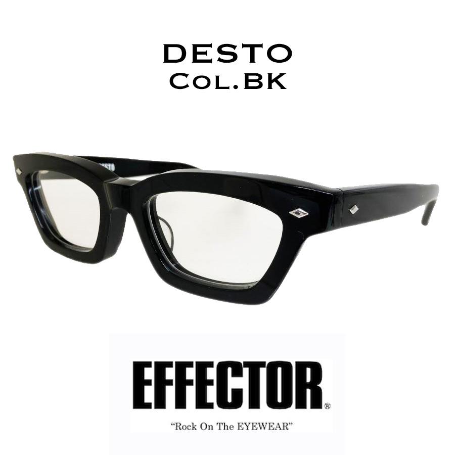 EFFECTOR（エフェクター） DESTO/デスト Col.BK/黒 メガネ スクエア 