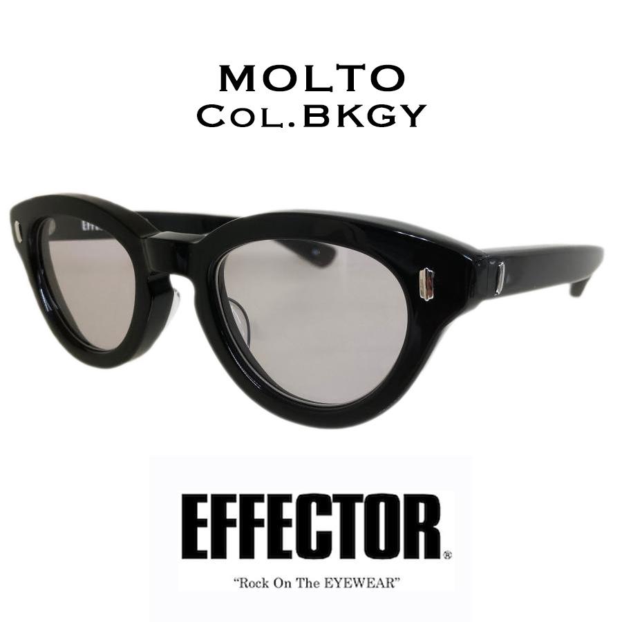 EFFECTOR エフェクター MOLTO/モルト Col.BKGY 黒/グレー サングラス セルフレーム フォックスタイプ 国内正規品販売店 | EFFECTOR