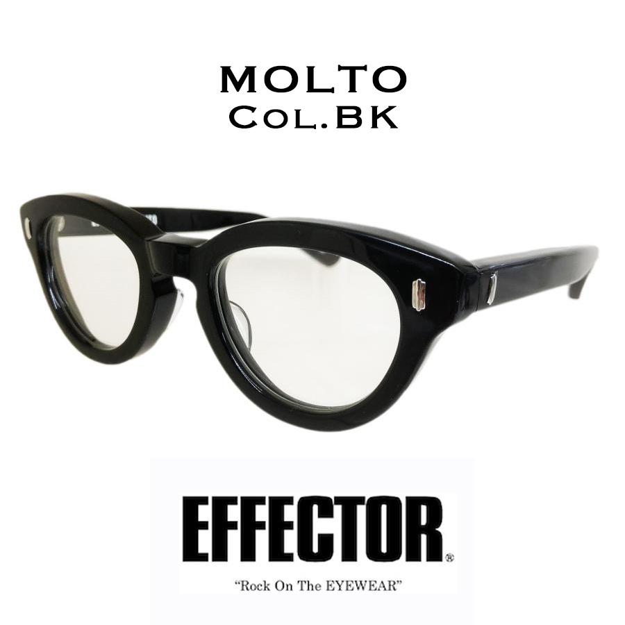 EFFECTOR エフェクター MOLTO/モルト Col.BK 黒 メガネ セルフレーム フォックスタイプ 国内正規品販売店 | EFFECTOR