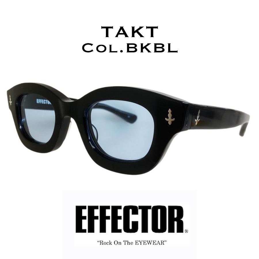 EFFECTOR エフェクター TAKT/タクト Col.BKBL 黒/ブルー サングラス セルフレーム ウェリントンタイプ 国内正規品販売店 | EFFECTOR