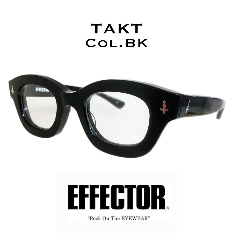 EFFECTOR エフェクター TAKT/タクト Col.BK 黒 メガネ セルフレーム ウェリントンタイプ 国内正規品販売店 | EFFECTOR