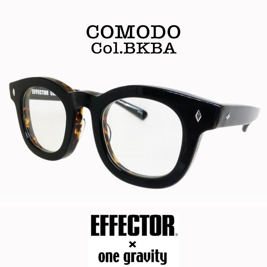 EFFECTOR エフェクター onegravity ワングラヴィティ コラボ COMODO/コモド Col, BKBA 黒バラフ メガネ サングラス ボストンタイプ 国内正規品販売店 | EFFECTOR