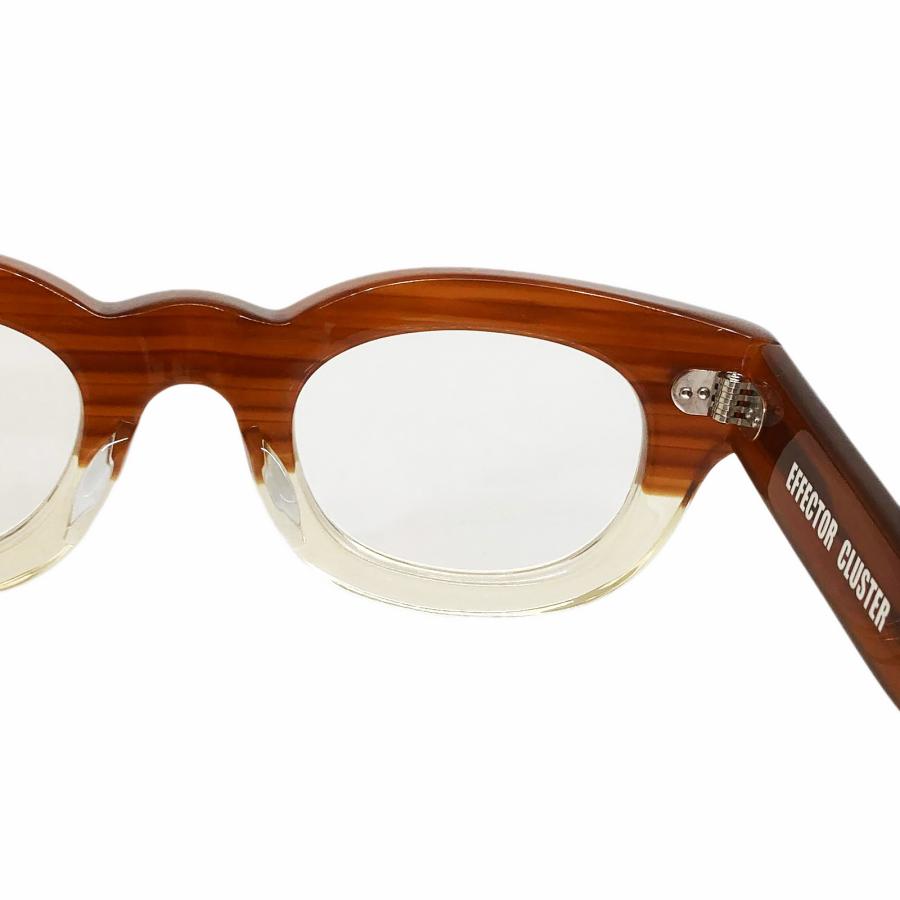 EFFECTOR エフェクター CLUSTER/クラスター Col.BR2 茶×クリア メガネ サングラス セルフレーム ウェリントンタイプ 国内正規品販売店 | EFFECTOR | 05