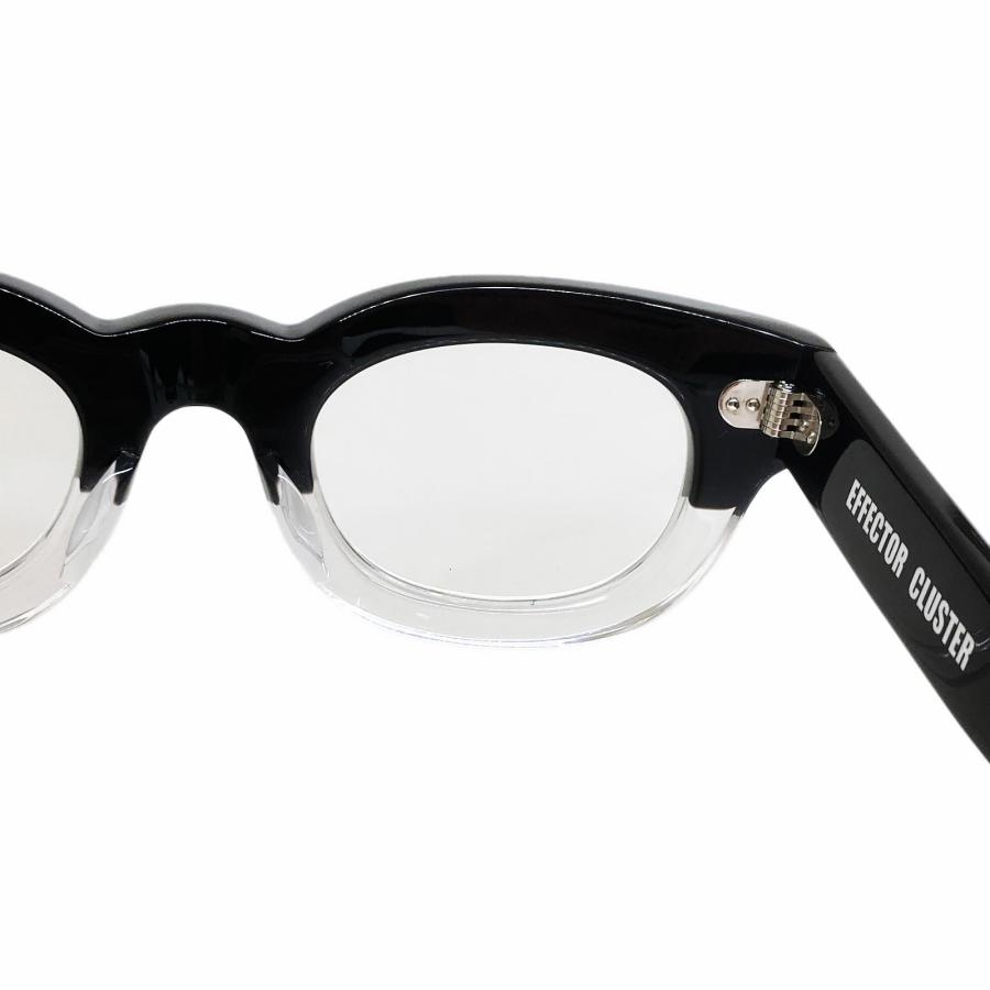 EFFECTOR エフェクター CLUSTER/クラスター Col.  BK2 黒× クリア メガネ サングラス セルフレーム ウェリントンタイプ 国内正規品販売店 | EFFECTOR | 05