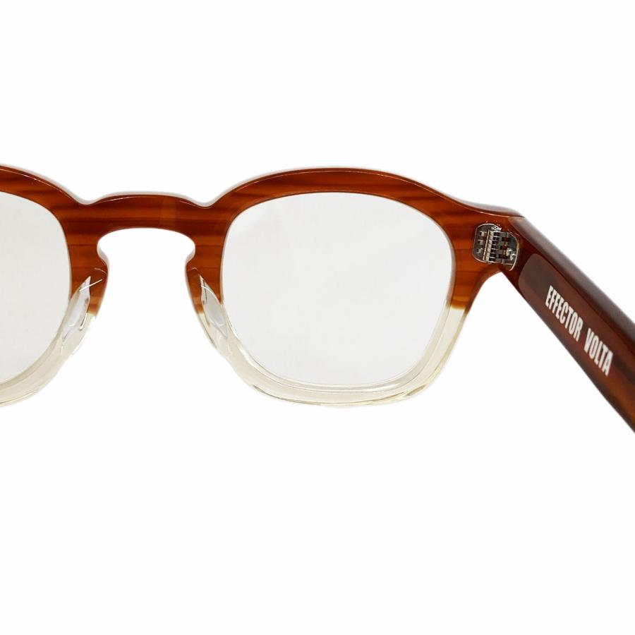 EFFECTOR エフェクター VOLTA/ボルタ Col.BR2 茶×クリア メガネ サングラス セルフレーム ラウンドスクエアタイプ 国内正規品販売店 | EFFECTOR | 05