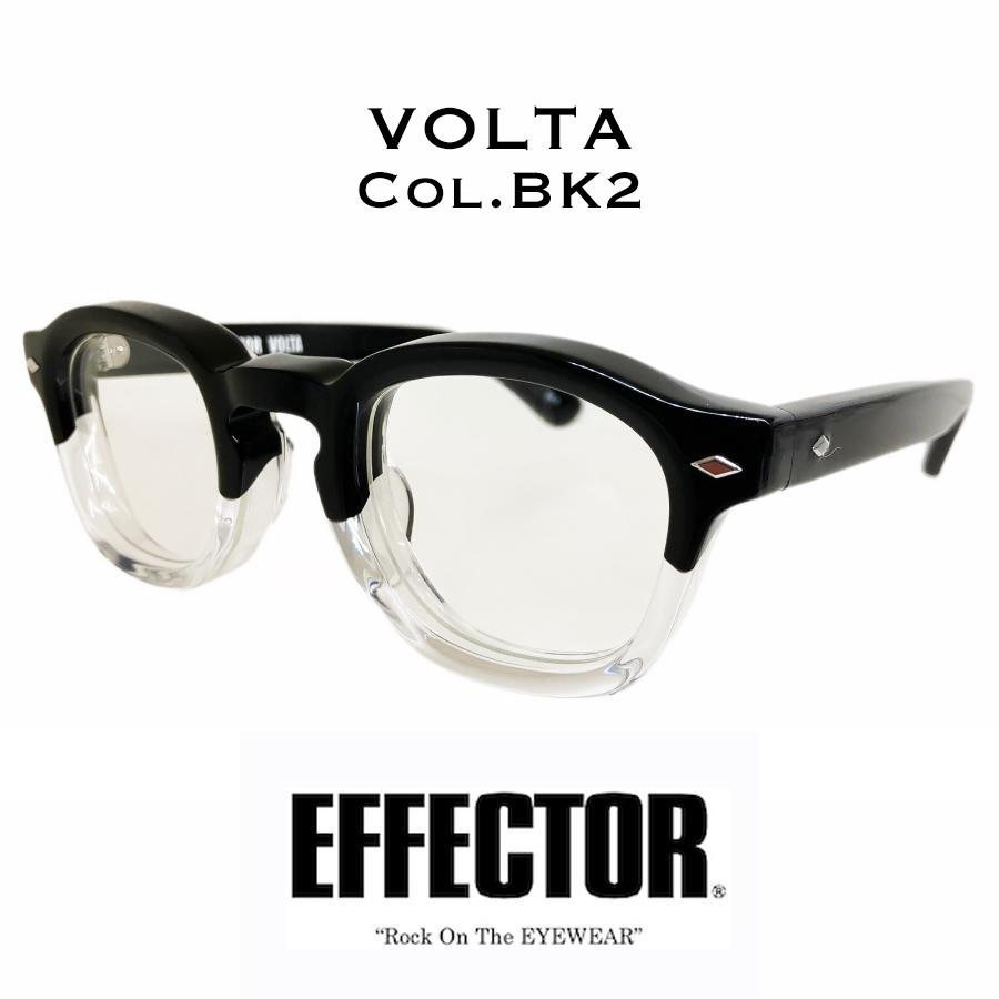 EFFECTOR エフェクター VOLTA/ボルタ Col. BK2 黒×クリア メガネ サングラス セルフレーム ラウンドスクエアタイプ 国内正規品販売店 | EFFECTOR