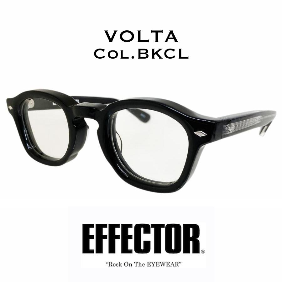 EFFECTOR エフェクター VOLTA/ボルタ Col. BKCL 黒クリア メガネ サングラス セルフレーム ラウンドスクエアタイプ 国内正規品販売店 | EFFECTOR