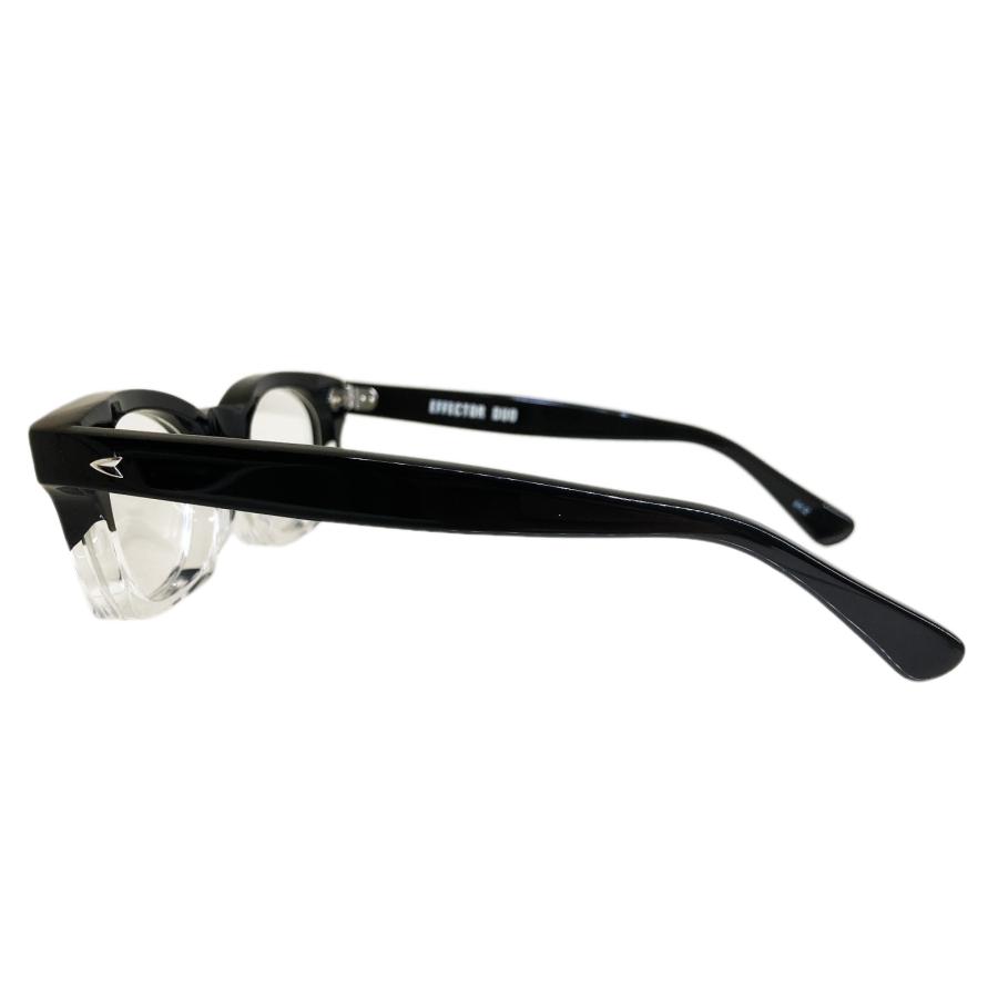 EFFECTOR エフェクター DUO/デュオ Col.BK2 黒×クリア メガネ オリジナルモデル ウェリントンタイプ 国内正規品販売店 | EFFECTOR | 02