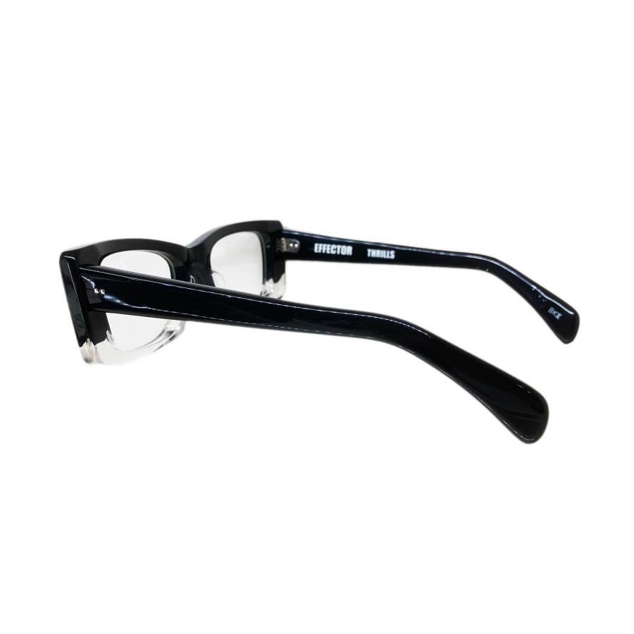 EFFECTOR エフェクター THRILLS/スリルズ Col.BK2 黒×クリア メガネ オリジナルモデル スクエアタイプ 国内正規品販売店 | EFFECTOR | 02