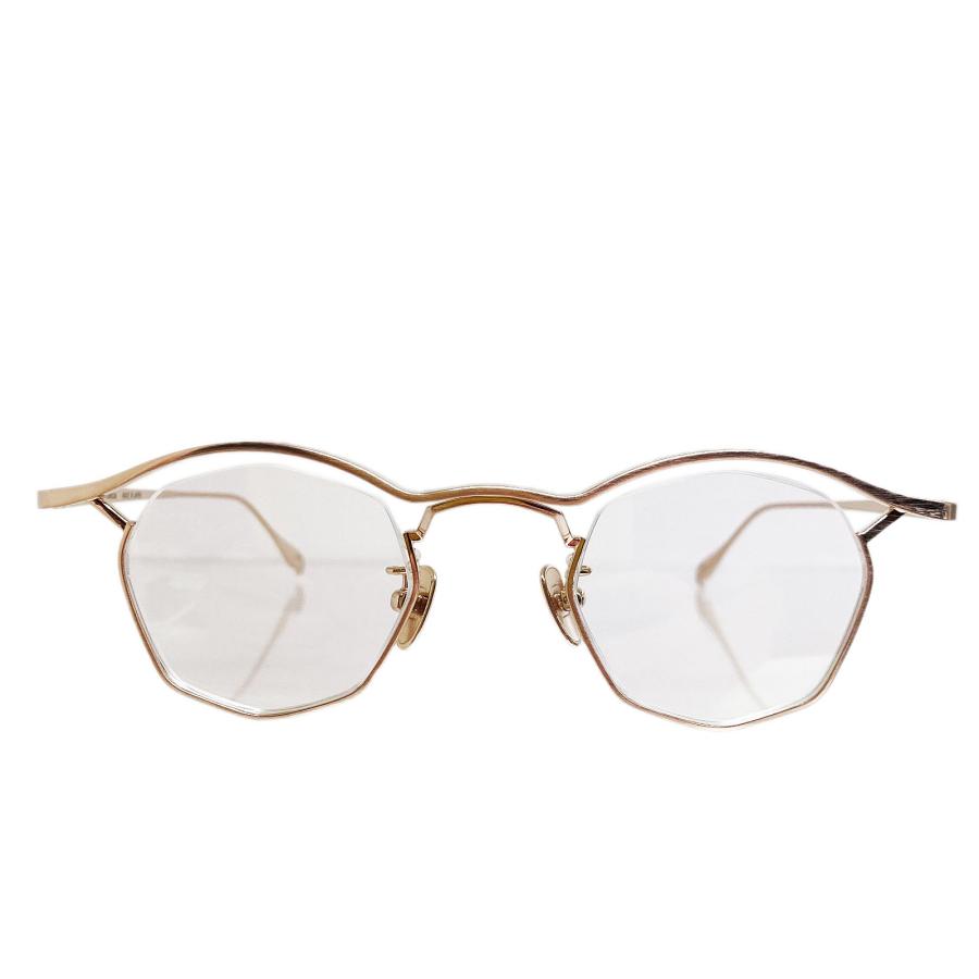 FACTORY900 ファクトリー900 RETRO MF-002 Col.1 ゴールド "Titanos × FACTORY900" チタン 多角形タイプ メガネフレーム | FACTORY900 | 01