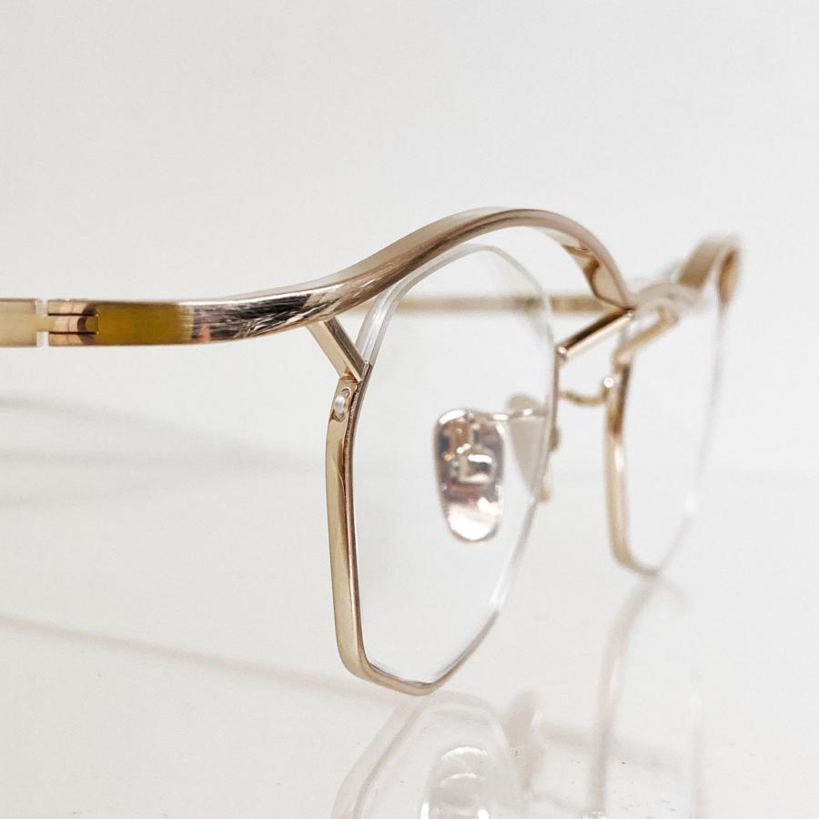 FACTORY900 ファクトリー900 RETRO MF-002 Col.1 ゴールド "Titanos × FACTORY900" チタン 多角形タイプ メガネフレーム | FACTORY900 | 04