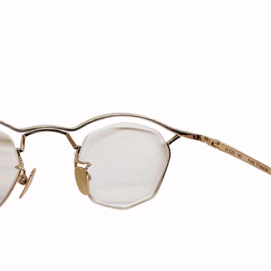 FACTORY900 ファクトリー900 RETRO MF-002 Col.1 ゴールド "Titanos × FACTORY900" チタン 多角形タイプ メガネフレーム | FACTORY900 | 05