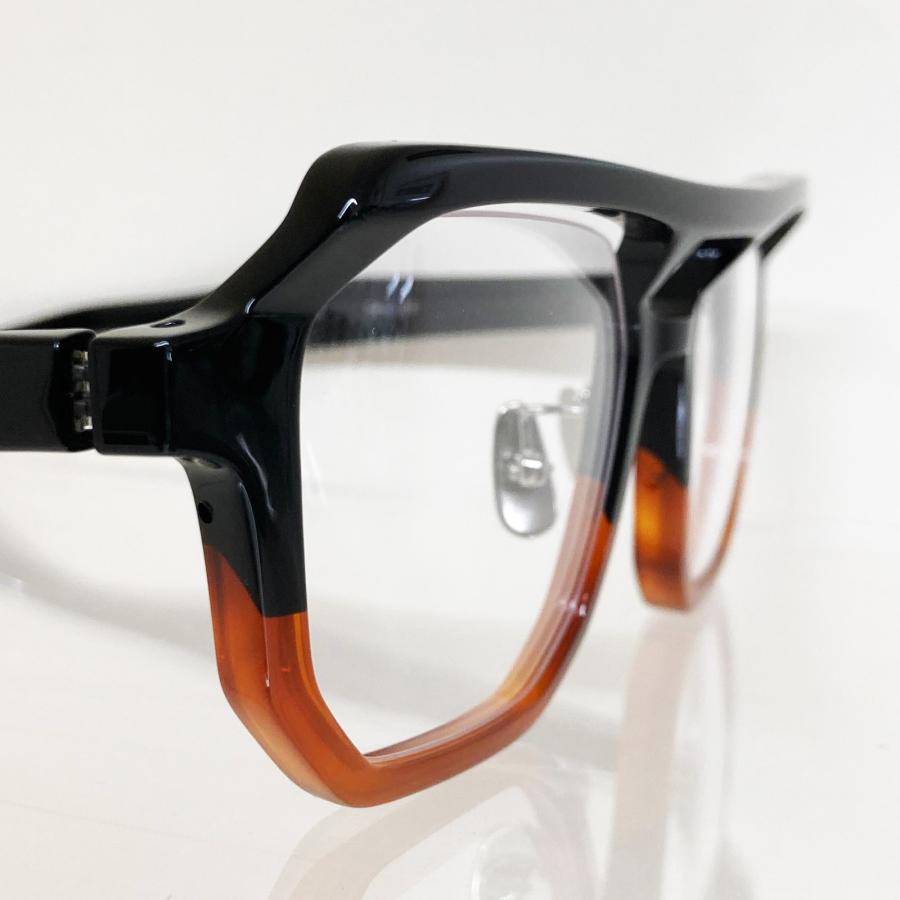 FACTORY900 ファクトリー900 RETRO RF-162 Col.110 : black/demi two-tone 黒×茶 ツーブリッジ スクエアタイプ メガネ サングラス 正規取扱店 | FACTORY900 | 04