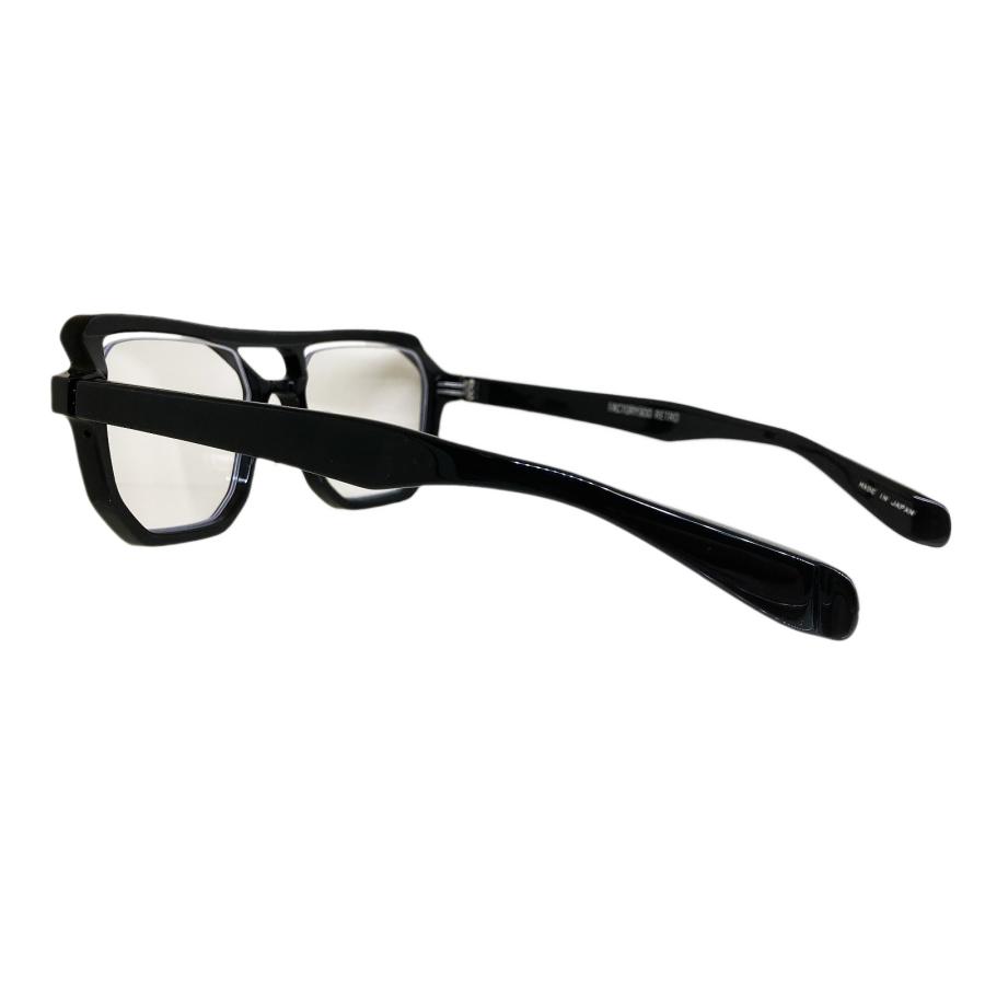 FACTORY900 ファクトリー900 RETRO RF-162 Col.001: black 黒 ツーブリッジ スクエアタイプ メガネ サングラス 正規取扱店 | FACTORY900 | 02