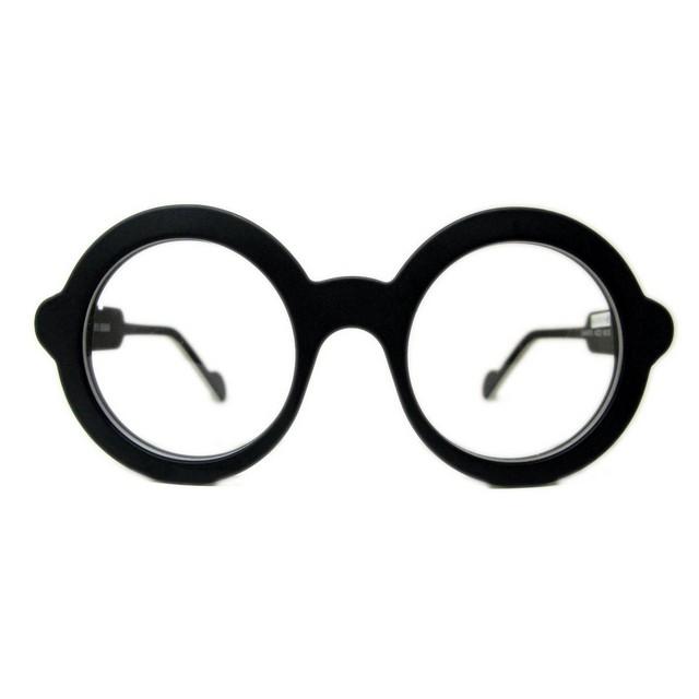 HENAU /エノー　LUNAFORT フレーム　ラウンドタイプ　美品　希少 HENAU エノー メガネ ラウンドタイプ 「LUNAFORTE」 Col:K61/黒